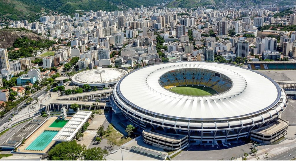 Estádio do Maracanã: como chegar, ingressos e dicas 1 Estádio do Maracanã, RIo de Janeiro. Foto Aérea.