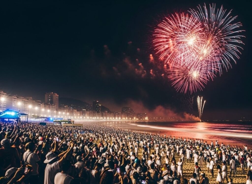 Réveillon 2025/2026 no Rio de Janeiro: Festas Imperdíveis 1 Queima de fogos em Copacabana