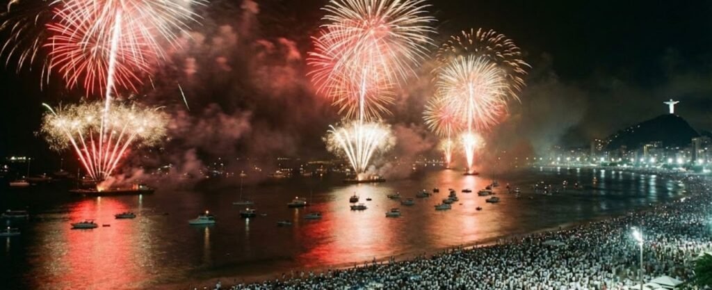 Réveillon 2026 em Copacabana 4 fogos